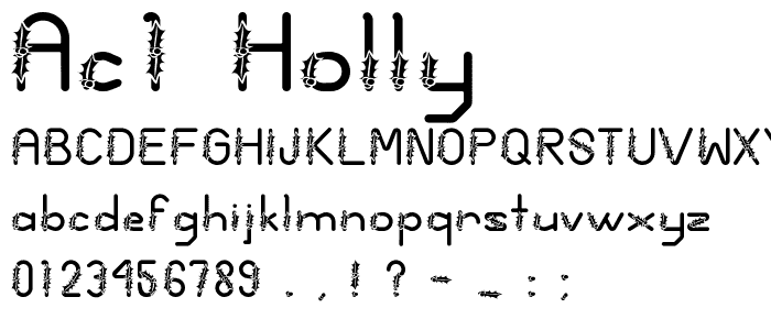 AC1 Holly font